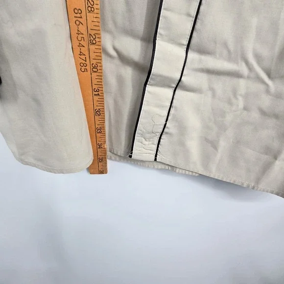 Vintage Y2K White Horse Western Pearl Snap Shirt Men's XXL Black Cream Rodeo - Picture 8 of 11